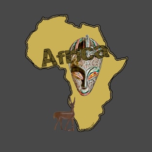 Africa Map with Mask T-Shirt