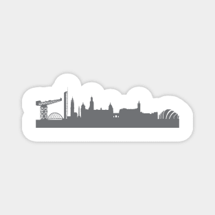 Glasgow in gray Magnet