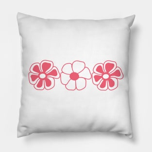 Cute Pink Flower Design Pillow