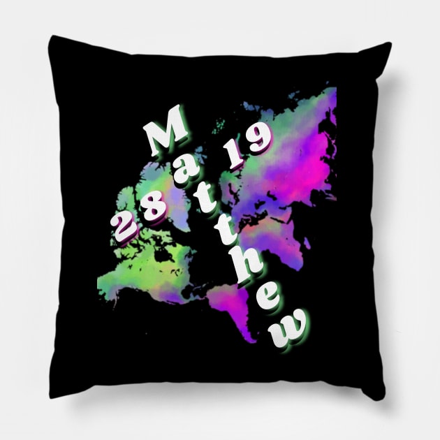 The Great Commission Style 2 Pillow by Tangled Jungle Designs