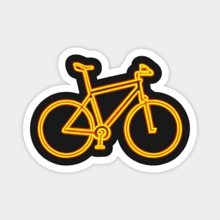 Orange Neon Bike Icon Magnet