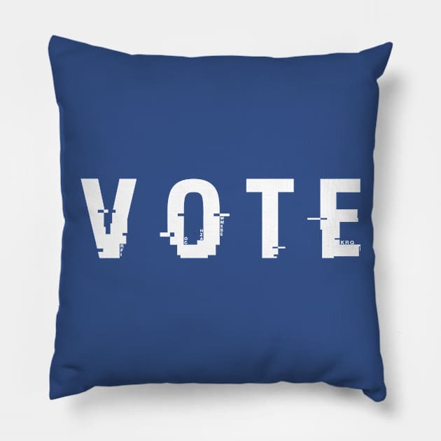 VOTE - V. 3 White Text Pillow by bpcreate