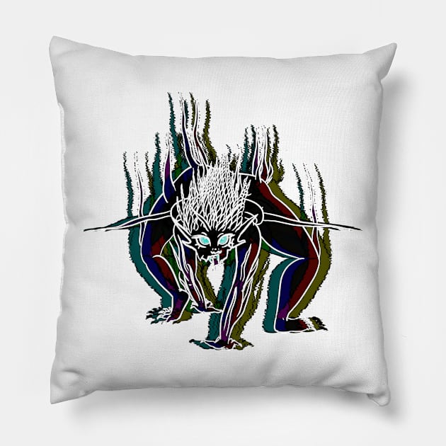 BLACK ICE CREEPIN - GLITCH Pillow by TeefGapes