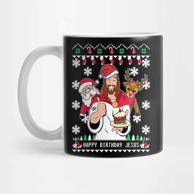 Discover Happy Birthday Jesus - Birthday Boy Christmas Sweater - Mug