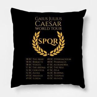 History Of Ancient Rome SPQR - Julius Caesar World Tour Pillow