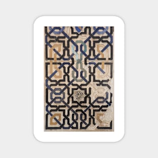 Geometric Design in Black and Blue Magnet