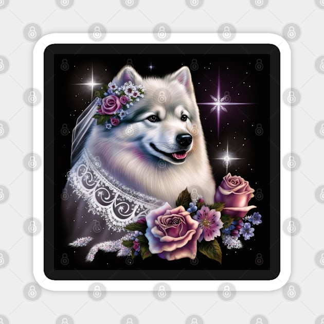 Bridal Finnish Lapphund Magnet by Enchanted Reverie