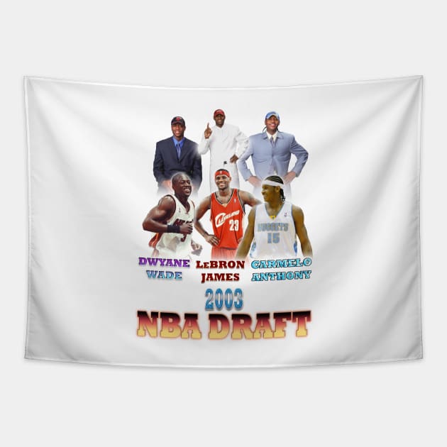 2003 NBA Draft Rap Tee Tapestry by WalkDesigns