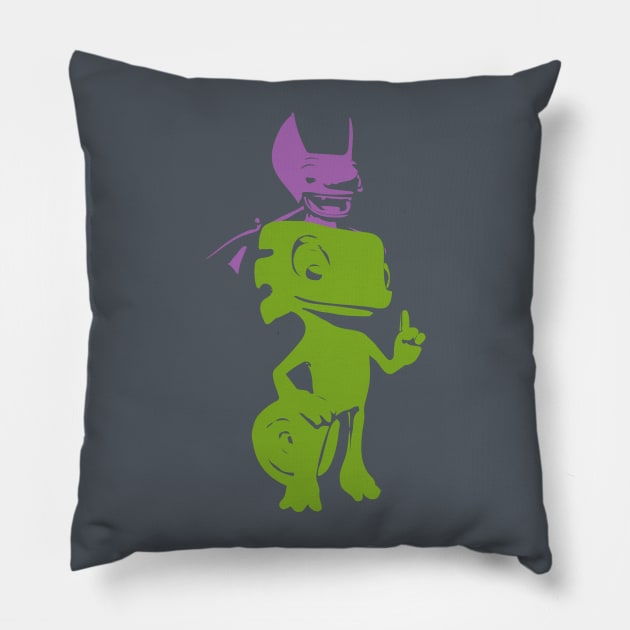 Yooka-Laylee Pillow by animatee