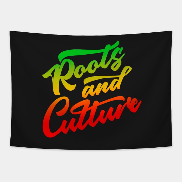 Roots And Culture Rasta Colors Reggae Tapestry by rastauniversity