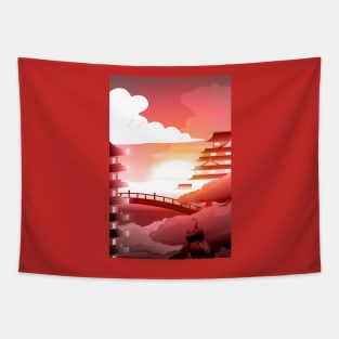 Japanese Fortress Tapestry