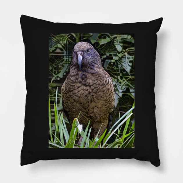 The New Zealand Kea Pillow by PictureNZ