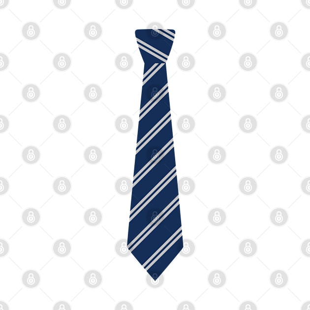 Navy and Silver Tie by Sivanov