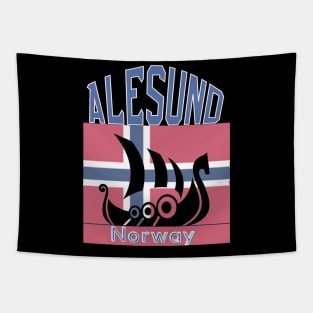 Alesund, Norway white text,mugs,t-shirts,stickers,totes, Tapestry