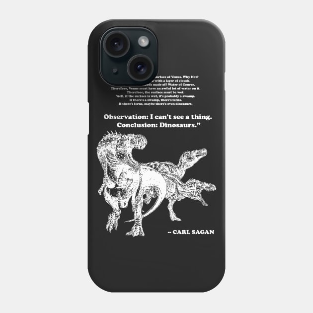 Conclusion: Dinosaurs [White] Phone Case by Karthonic