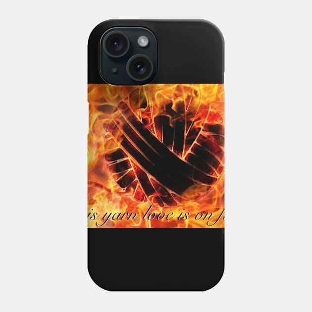 Yarn fire Phone Case by Bandaidninja