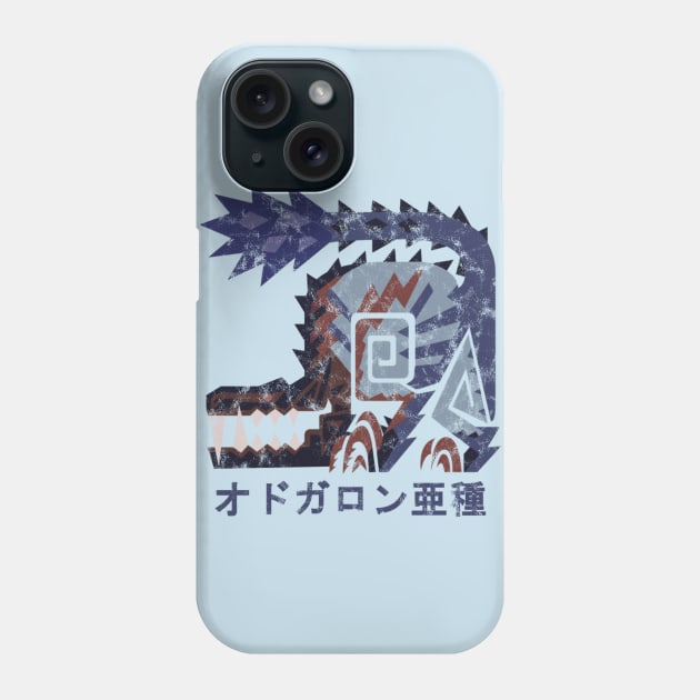 Monster Hunter World Iceborne Ebony Odogaron Kanji Phone Case by StebopDesigns