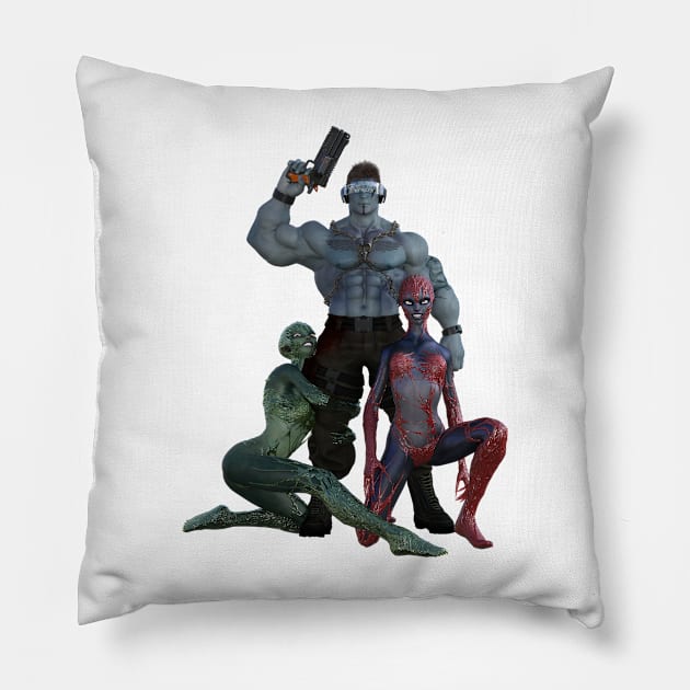 Alien hero Pillow by MB-Public