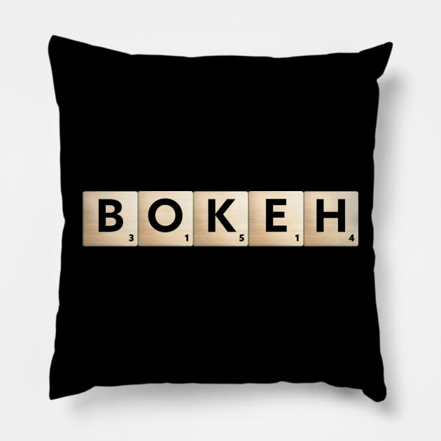 BOKEH Scrabble Pillow by Scrabble Shirt Bizarre