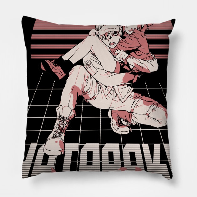 Hataraku Saibou Pillow by Kaniart