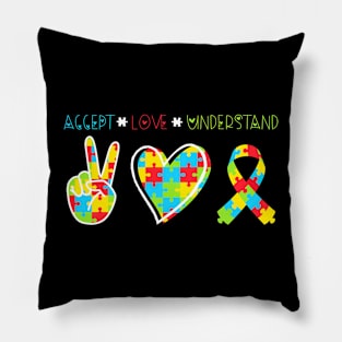 Accept Love Understand Puzzle Pillow