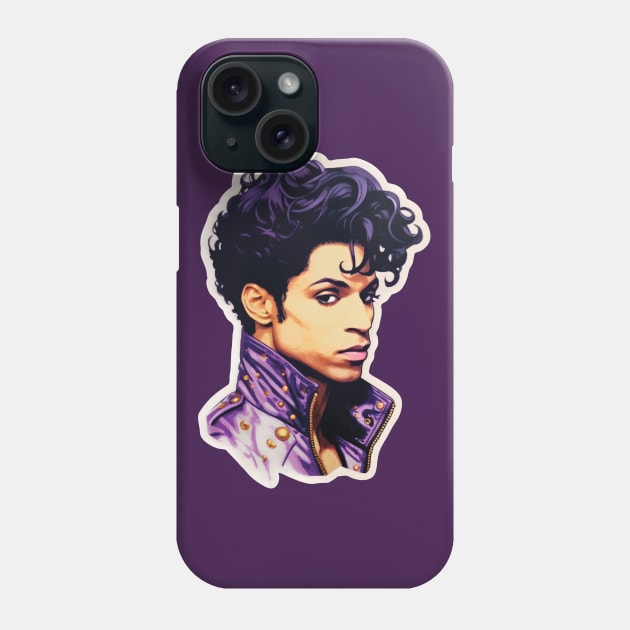 Prince Tribute Portrait Phone Case by Geektastic Designs