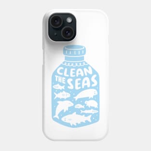 Clean The Seas, Sad Ocean Animals Trapped In A Plastic Bottle Phone Case