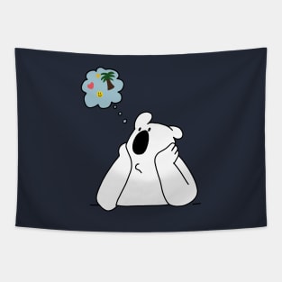 Busy Bear Daydreaming Tapestry