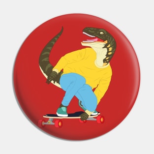 Skate Raptor Pin