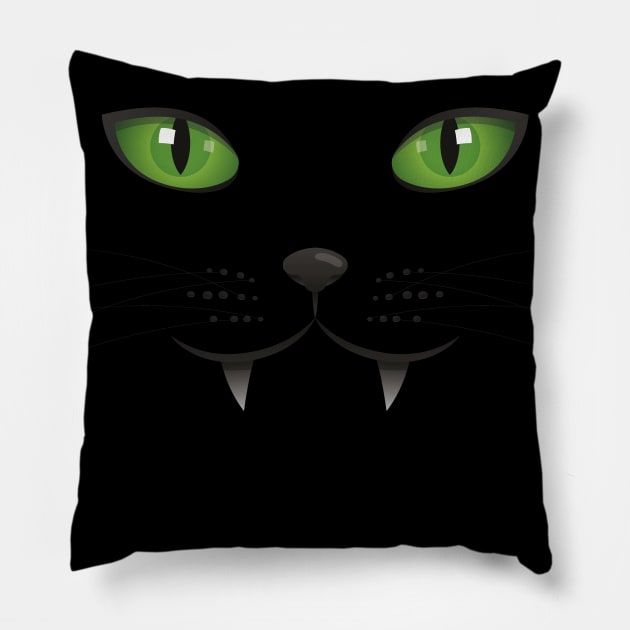 black Cat Pillow by mutarek