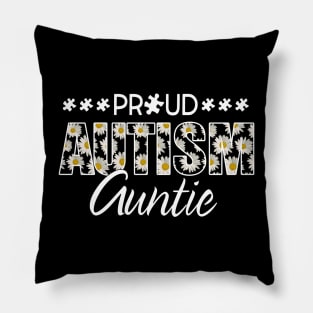 Daisy Autism Awareness Proud Autism Auntie Pillow