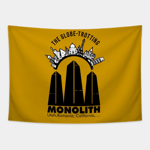 The Globe-Trotting Monolith - Utah Mysterious Monolith Tapestry by VanTees