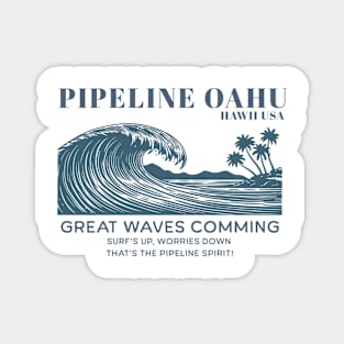 Pipeline Hawaii surf 8204 Magnet