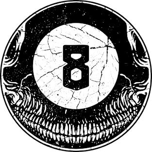 8 Ball Skull Magnet