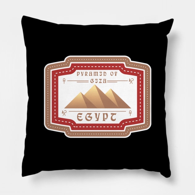 Pyramids of Giza Pillow by TambuStore