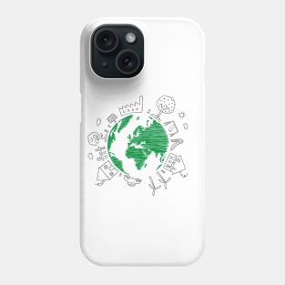 Sketchy earth day Phone Case