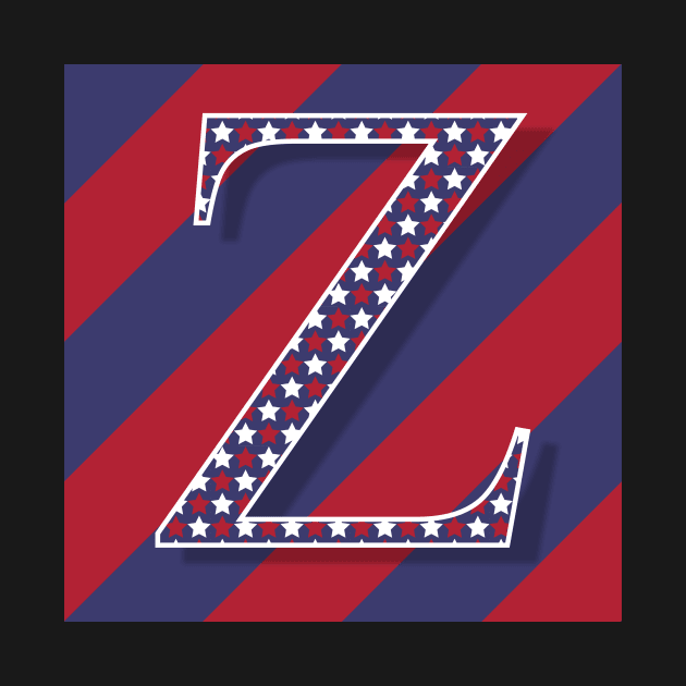 Old Glory Letter Z by ArtticArlo