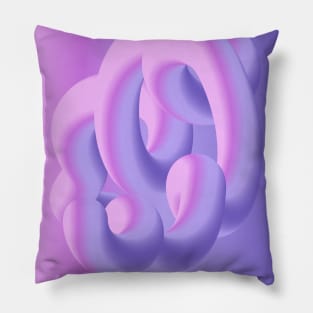 Fluid geometric purple abstract shape Pillow