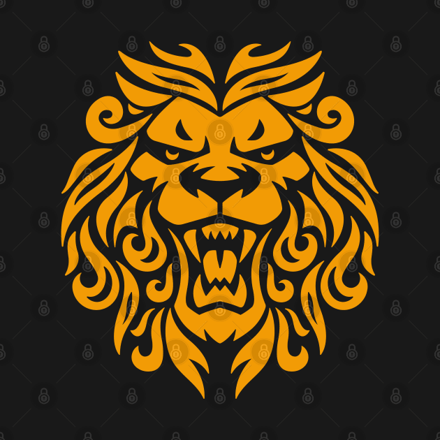 Ornate Fierce Brave Roaring Lion by Figmenter