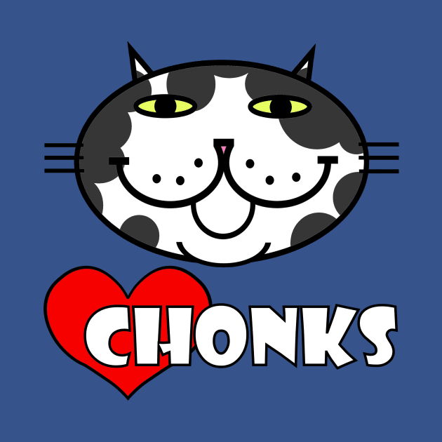 Heart Chonks - Cow Cat by RawSunArt