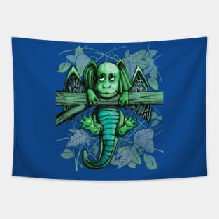 Barrie the Baby (Green) Dragon Tapestry