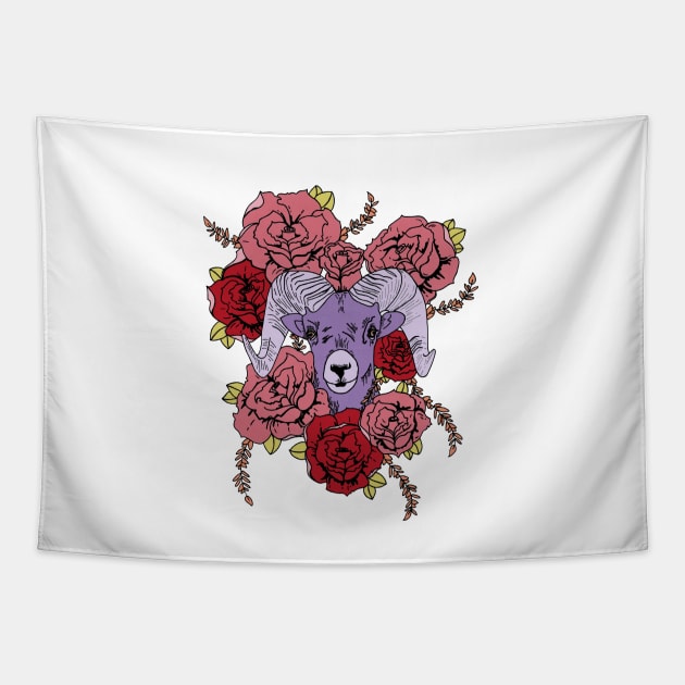 Ram & Roses Tapestry by Bollocks