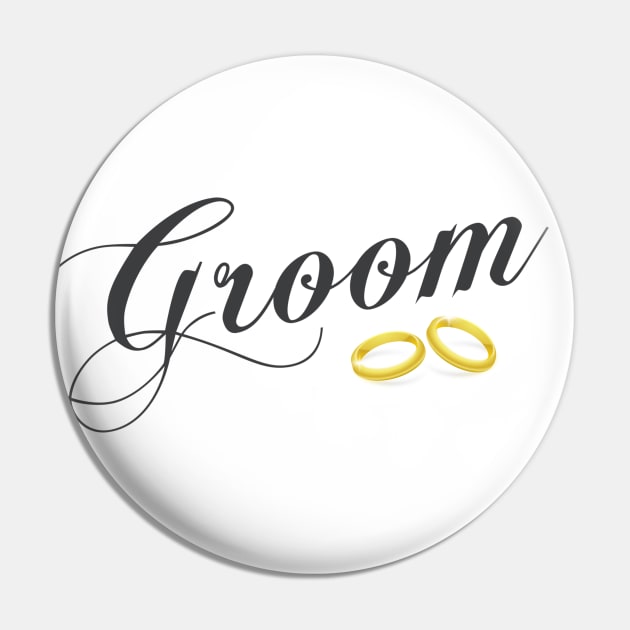 Simple and Elegant Groom Calligraphy with Wedding Rings Pin by Jasmine Anderson