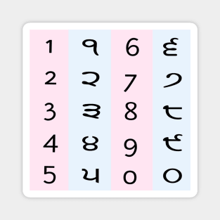 Punjabi Numeric Design Magnet