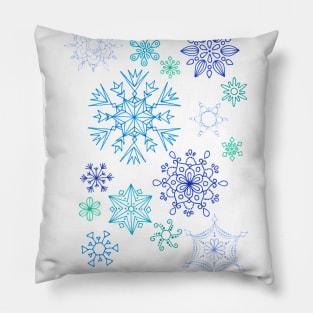 Snowflakes (white background) Pillow