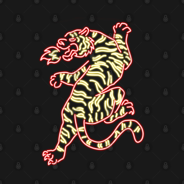 Neon Tiger: Shotokan Dojo Cyber-punk by JustJoshDesigns