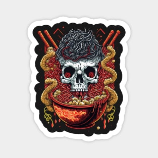 Great Ramen Bowl Japanese Noodles and skull Magnet