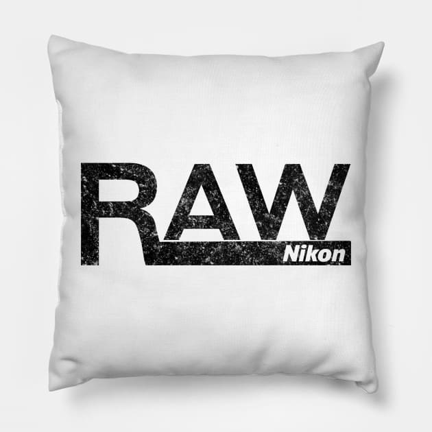 Raw-Nikon Pillow by inphocus