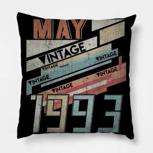 Born In MAY 1993 270th Years Old Retro Vintage Birthday Pillow