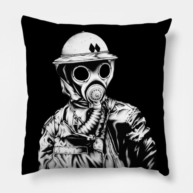 Gasmask Pillow by JupiterVII1